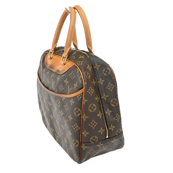 LOUIS VUITTON LV Logo Deauville Hand Bag Monogram Leather Brown M47270 30FC110 - Picture 2 of 15